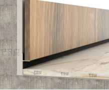 Теневой плинтус скрытого монтажа Pro Design Panel 7208 Черный Муар