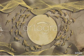 Фотообои/фрески 34569 Golden waves