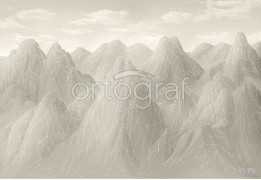 Фотообои/фрески 34579 Серые линейные горы