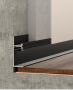 Теневой плинтус скрытого монтажа Pro Design Panel 7210 Черный Муар RAL 9005