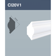 Плинтус потолочный Hi Wood CL20V1 20х20х2000 мм
