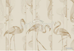 Фотообои/фрески 34586 Graphic flamingos