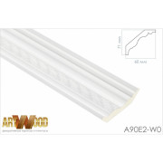 Плинтус потолочный Hi Wood A90E2-W0 71х60х2400 мм