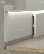Скрытый плинтус Pro Design 323 2700мм анодированный