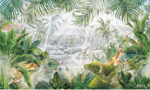 Фрески и фотообои Ortograf 8315 In the jungle green