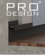 Теневой плинтус скрытого монтажа Pro Design 380 Черный Муар RAL 9005