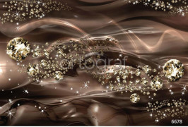 Фотообои/фрески 3D Эффект арт 6678 Бриллианты в шоколаде