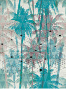 Фотообои/фрески Oasis арт. 32773 Jungle geometry blue