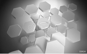 Фотообои/фрески 3D Эффект арт 33414 Шестигранники