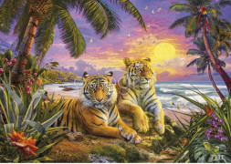 Фотообои/фрески 7131 Tropical Sunset Tigers