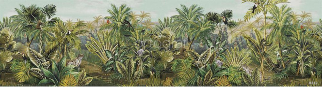 Фрески и фотообои Ortograf 8312 Panoramic jungle sepia