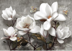 Фотообои/фрески 3D Эффект арт 6694 Магнолия