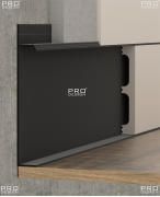Скрытый плинтус Pro Design 235 UNIVERSAL 2700мм RAL 9005 Черный муар