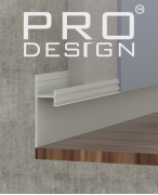 Теневой плинтус скрытого монтажа Pro Design 380 Анодированный( без рассеивателя)