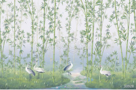 Фотообои/фрески 33928 Bamboo forest blue