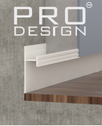 Теневой плинтус скрытого монтажа Pro Design 380 Белый