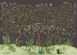 Фотообои/фрески 33956 Pomegranate grove dark
