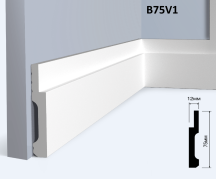 Плинтус Hi Wood B75V1 12х75х2000 мм