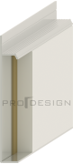 Скрытый плинтус Pro Design 235 UNIVERSAL 2700мм не анодированный