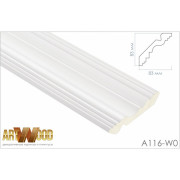 Плинтус потолочный Hi Wood A116-W0 83х83х2400 мм