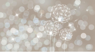Фотообои/фрески 3D Эффект арт 6713 Одуванчики