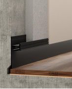 Теневой плинтус скрытого монтажа Pro Design Panel 7209 Черный Муар RAL 9005