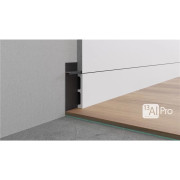 Скрытый Плинтус AlPro13 - 323 (черный RAL9005 МУАР, 2700 мм)