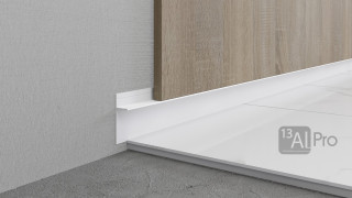 Теневой плинтус скрытого монтажа AlPro13-7208 2700 мм белый