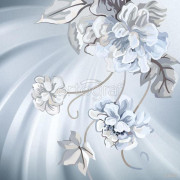 Фотообои/фрески 3D Эффект арт 31649 Delicate flowers blue