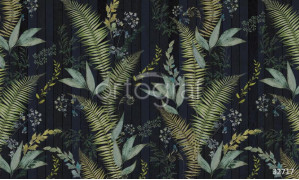 Фотообои/фрески Oasis арт. 32717 Tropics in the trees dark