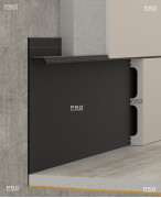 Скрытый плинтус Pro Design 323 2700мм RAL 9005 Черный муар
