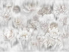 Фотообои/фрески 34745 Peonies in the haze